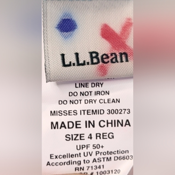 LL Bean Swim Top. Ladies Size 4. Blue & Black Stripes. New - Picture 2 of 6